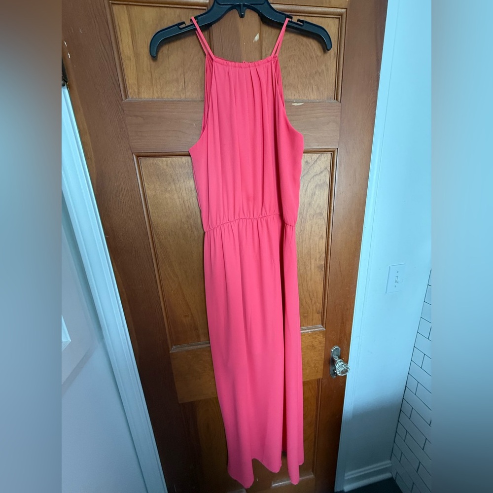 Semi-formal Coral Maxi Dress